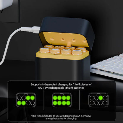 🔋 Universal Charger and Battery Set: Compatible with AA/AAA NiMH and Lithium Batteries – A Must Have for Every Home! 🌟