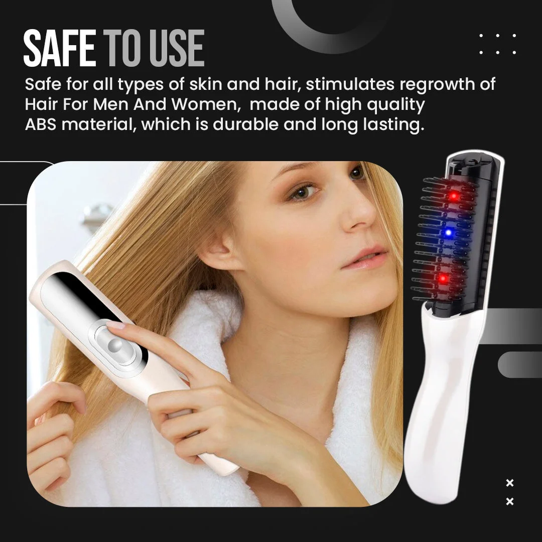 Hair growth LED infrared light comb