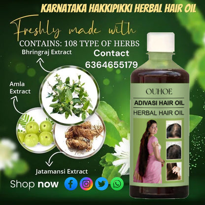 OUHOE Karnataka Hakkipikki Neelambari Hair Oil