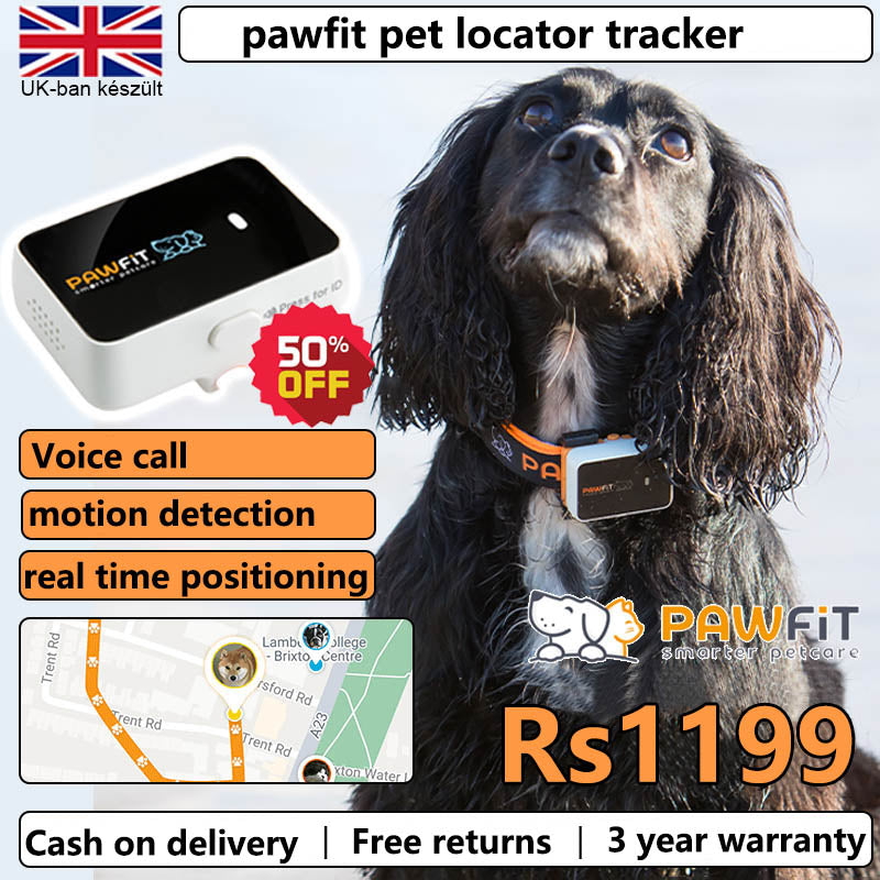 Pawfit pet tracker (real-time location/voice call/motion monitoring)