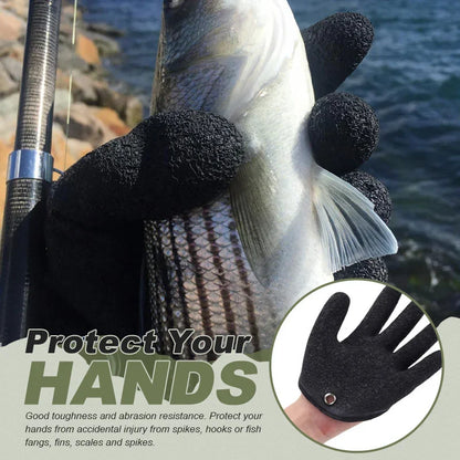 Fishing Catching Gloves Non-slip Fisherman Protect Hand🐟