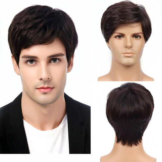 Men's wig（Wigs made from real Indian hair）