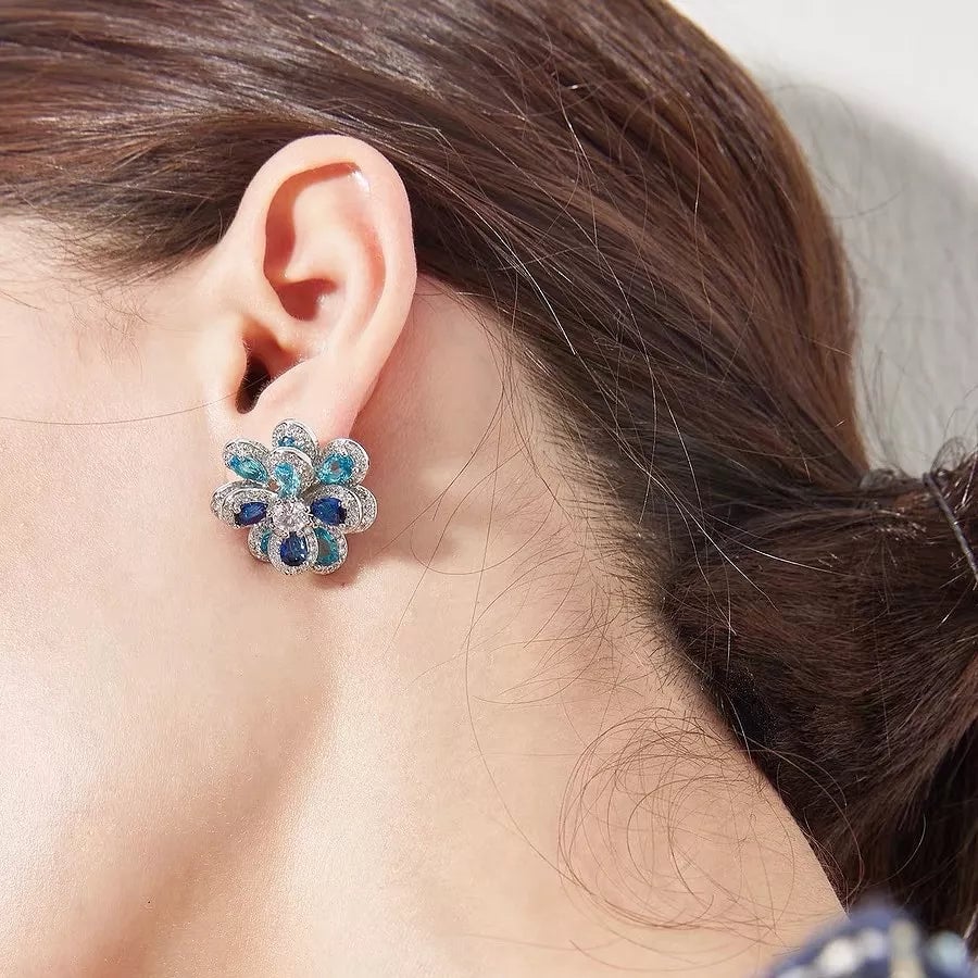 Fashion Gradient Flower Earrings