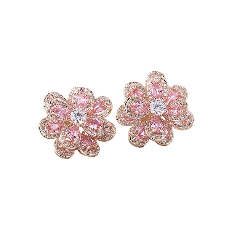 Fashion Gradient Flower Earrings