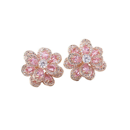 Fashion Gradient Flower Earrings