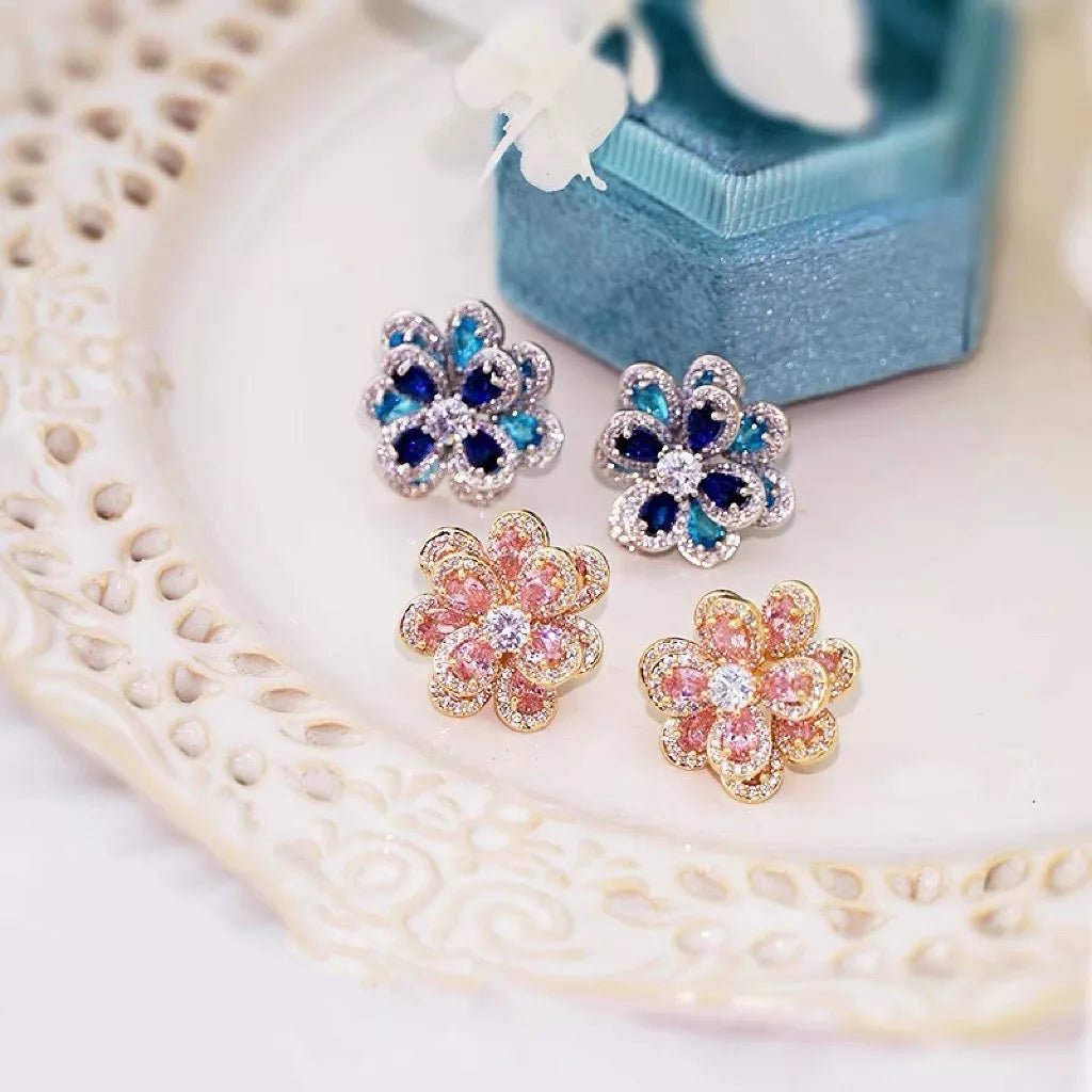 Fashion Gradient Flower Earrings