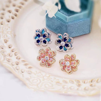 Fashion Gradient Flower Earrings