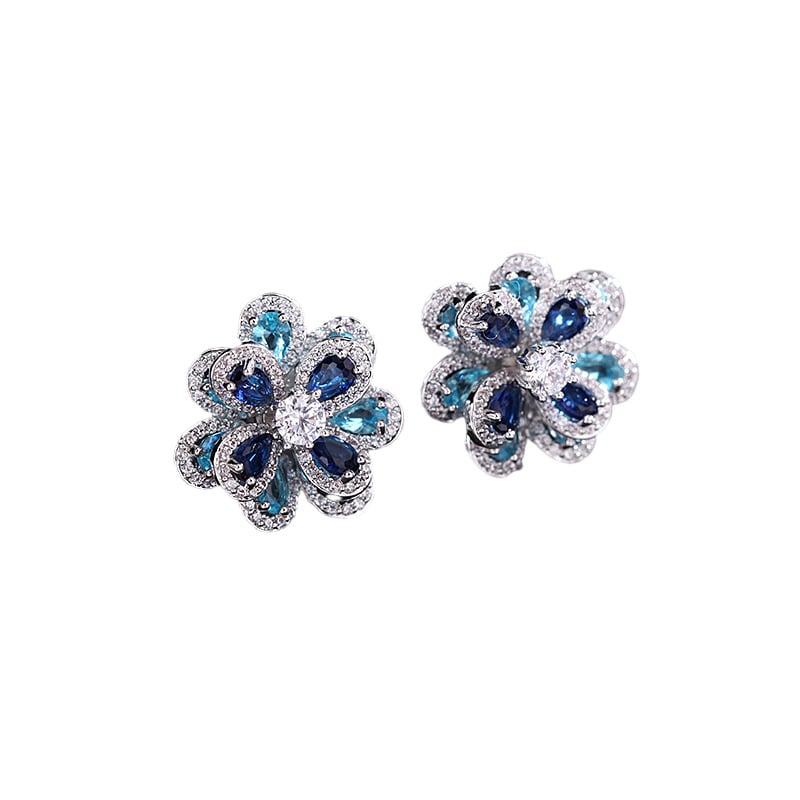 Fashion Gradient Flower Earrings